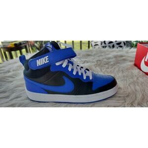 4032) Nike Big Boys Court Borough Mid 2 (GS) Stay-put Sneakers Size US 7Y